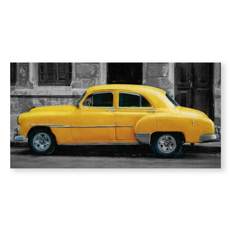 Yellow Classic Canvas Art Clock Canvas