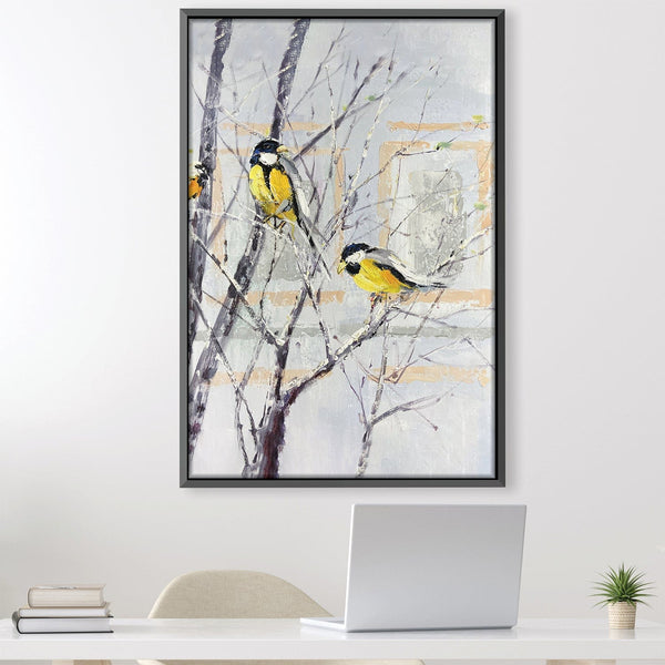 Yellow Companions Oil Painting Oil 30 x 45cm / Oil Painting Clock Canvas