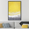 Yellow Silver Grey Canvas Art Clock Canvas