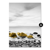 Yellow Splash Canvas Art A / 40 x 60cm / Unframed Canvas Print Clock Canvas
