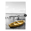 Yellow Splash Canvas Art C / 40 x 60cm / Unframed Canvas Print Clock Canvas