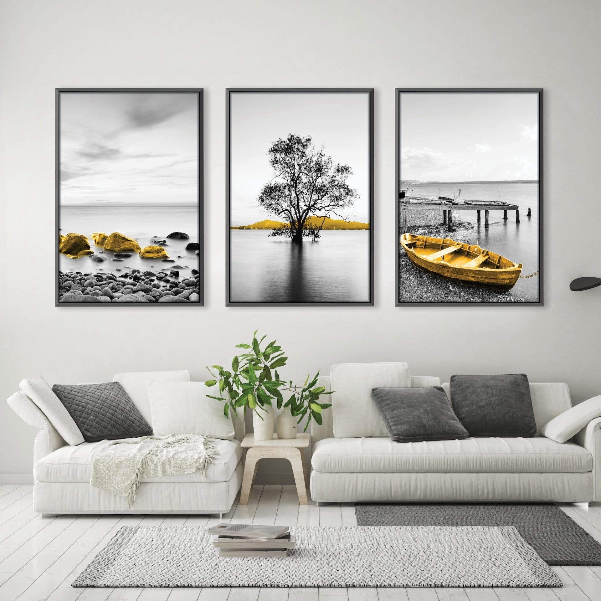 Yellow Splash Canvas Set of 3 / 12 x 18in / Canvas product thumbnail