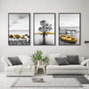 Yellow Splash Canvas Art Clock Canvas