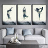 Yoga Abstract Canvas Art Clock Canvas