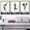 Yoga Abstract Canvas Art Clock Canvas