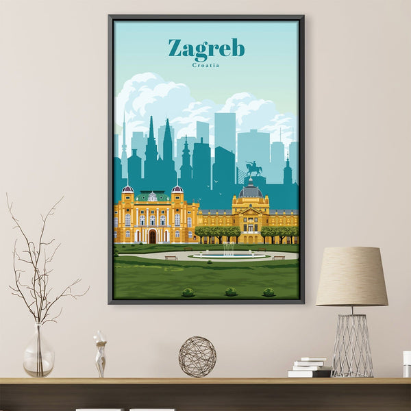 Zagreb Canvas - Studio 324 Art Clock Canvas