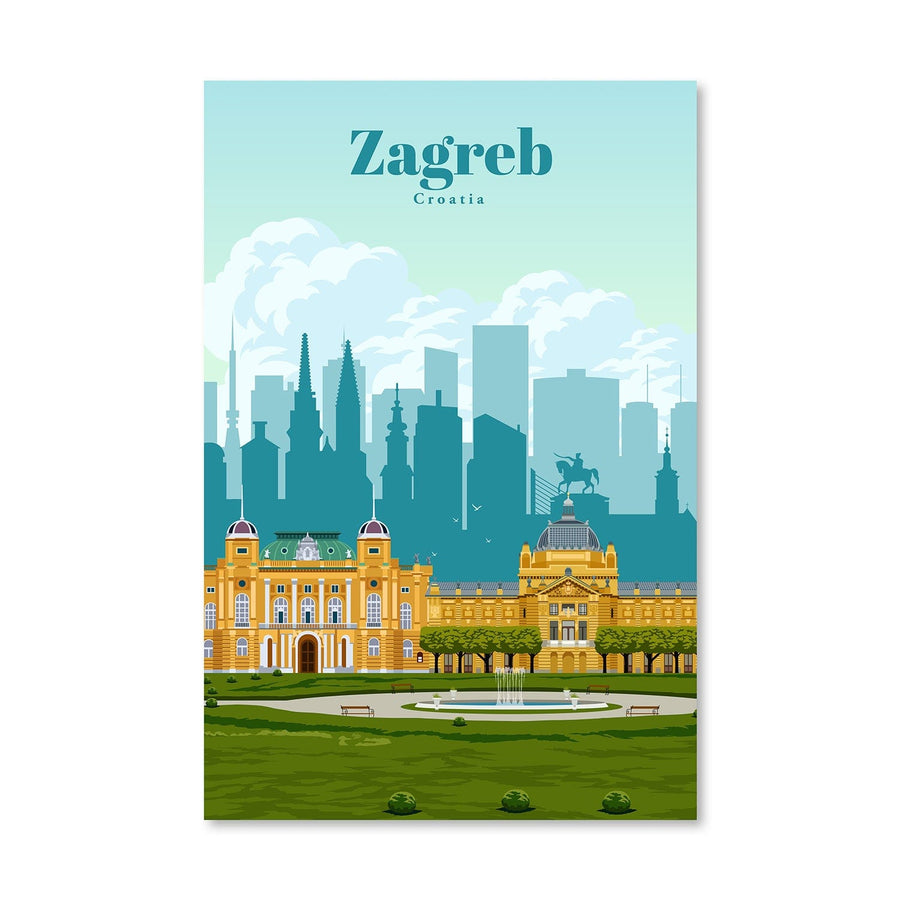 Zagreb Canvas - Studio 324 Art Clock Canvas