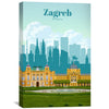 Zagreb Canvas - Studio 324 Art 30 x 45cm / Unframed Canvas Print Clock Canvas