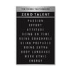 Zero Talent Canvas Art Clock Canvas