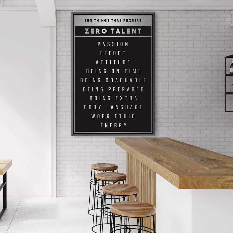 Zero Talent Clock Canvas